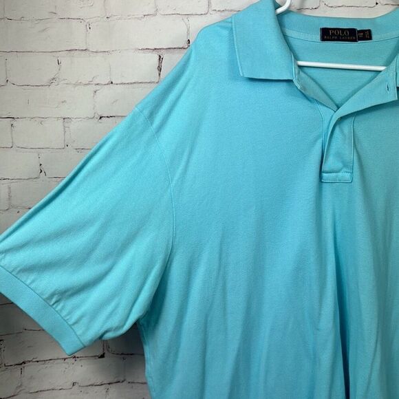 Polo Ralph Lauren Shirt Mens 2XB 2X Big Short Sleeve Golf Performance Blue - Picture 3 of 10